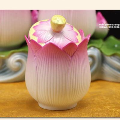 HŨ SỨ HOA SEN CÚNG DƯỜNG BÀY BAN THỜ PHẬT